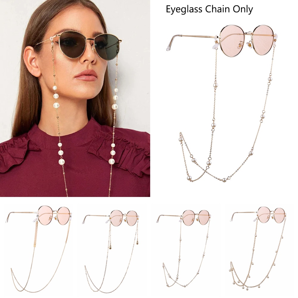 1Pcs Eyeglasses Chains Women Metal Sunglasses Reading Glasses Cords Vintage Glasses Holder Strap Lanyards Eyewear