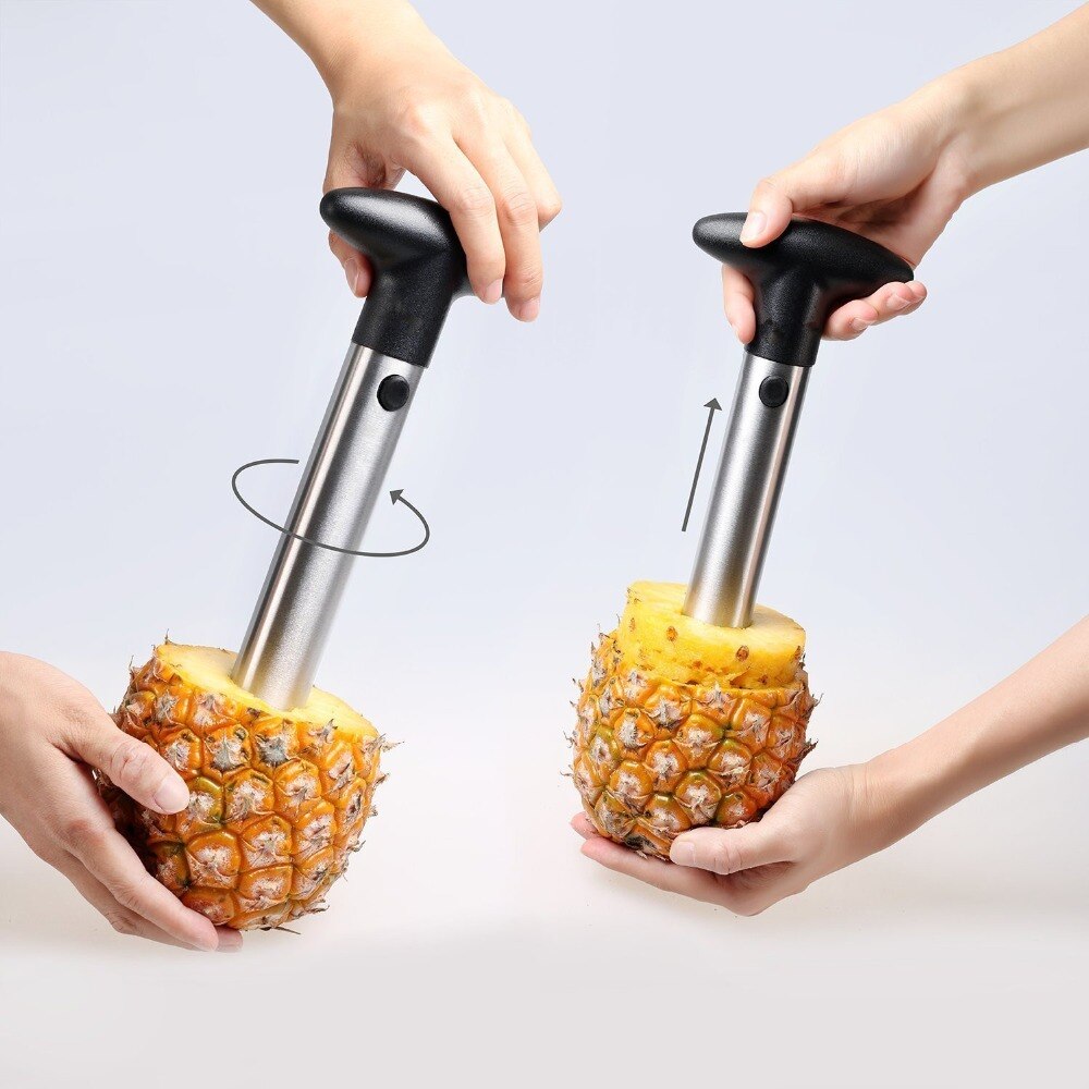 Premium Pineapple Corer Stainless Steel Pineapple Corer Slicer Thicker Premium Peeler Cutter Kitchen Gadget KC0243