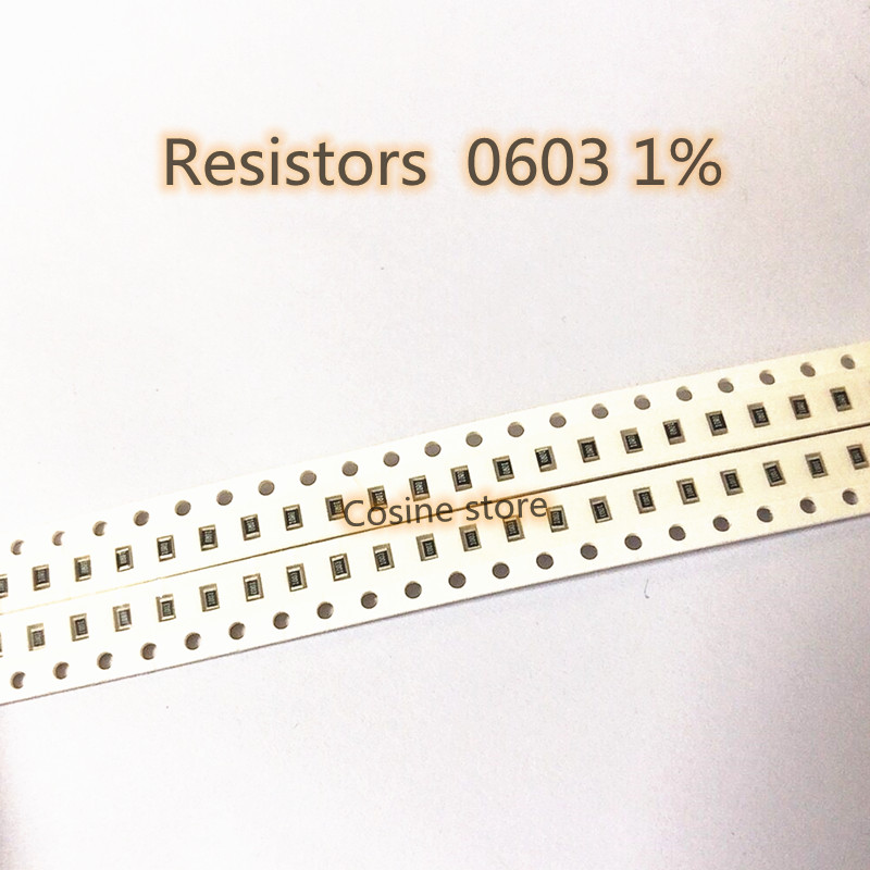 100pcs/Lot 0603 1% 10R 11R 12R 13R 15R 16R 18R 20R 22R 24R 27R 30R 33 Ohm 36R 39R RC0603-FR Thick Film Resistors SMD 1608 F