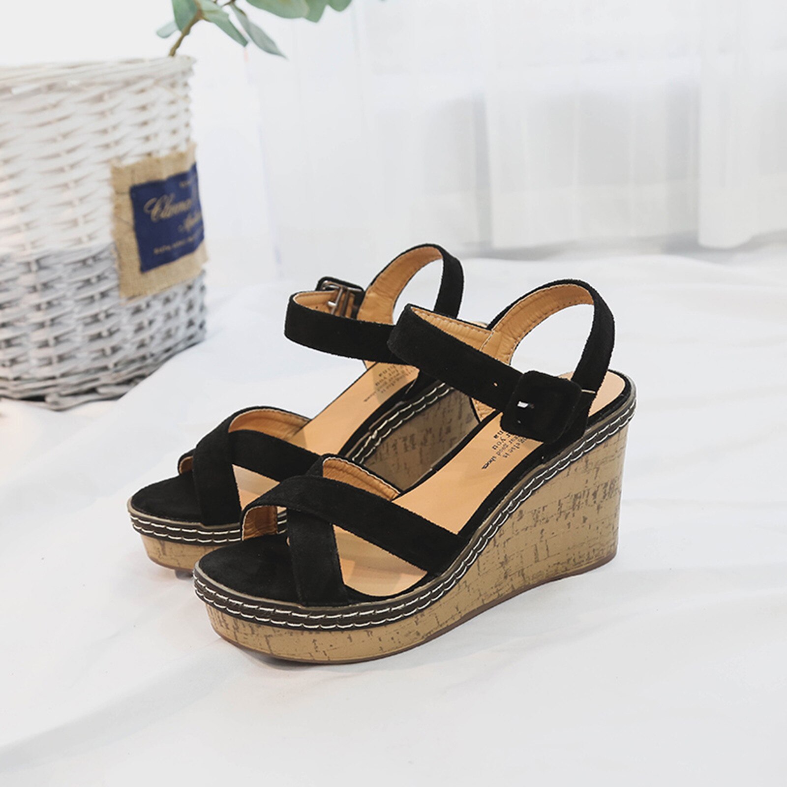 Zomer Hoge Hak Open Teen Muffin Platform Dikke Zolen Vrouwen Schoenen Zomer Mode Sandalen Schoenen Slippers Strand schoenen