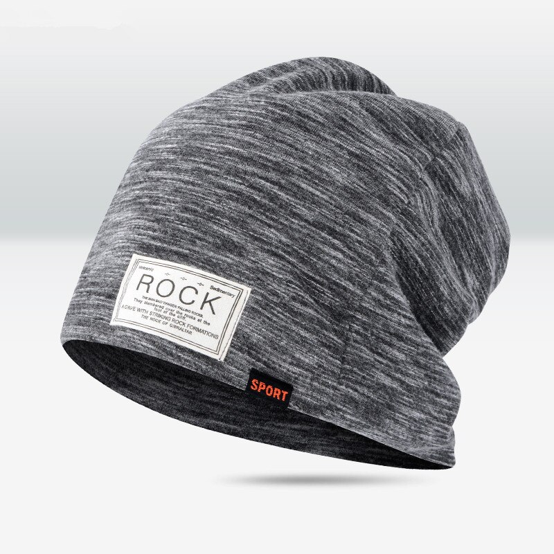 Women And Men ROCK Cloth Mark Hat Plus Cashmere Winter Hat For Women Warm Beanie 7 Colors Sports Ski Winter Caps: Black