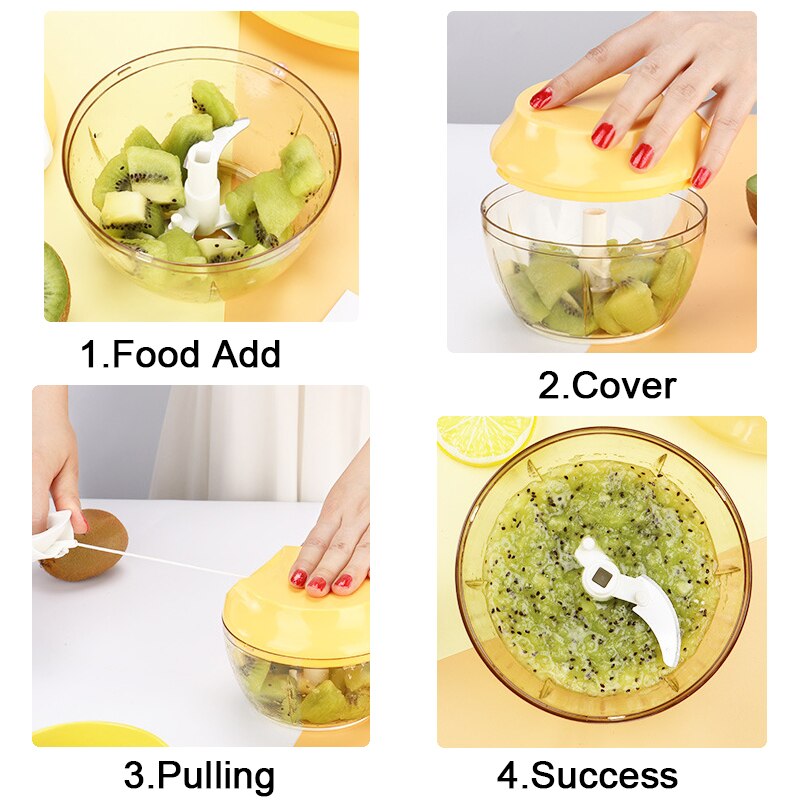 Multi-function Whirlwind Vegetable Shredder Cutter Chopper Garlic Ice Crusher Meat Grinder High Speedy Food Slicer