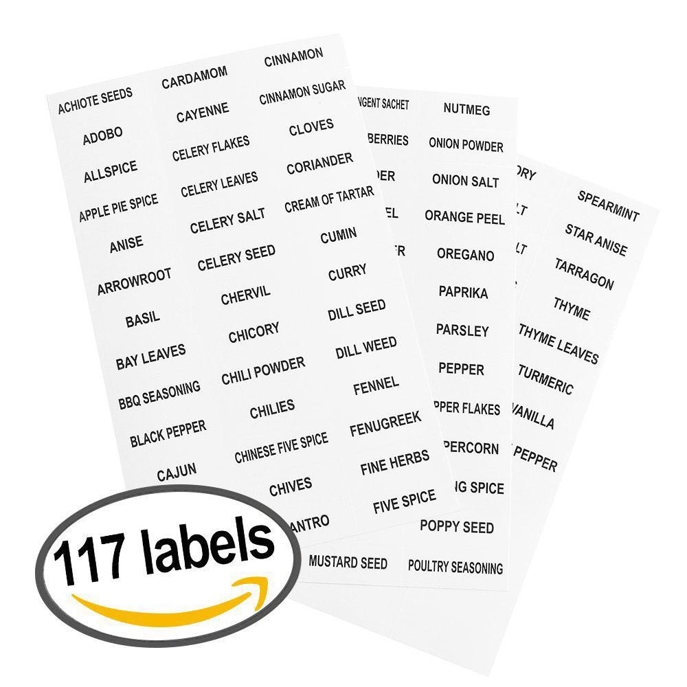 9 Uds cocina especias tarro contenedor de alimentos utensilios de cocina de pared de aceite montado en la botella para condimento caja a prueba de fugas magnético práctico: Lable