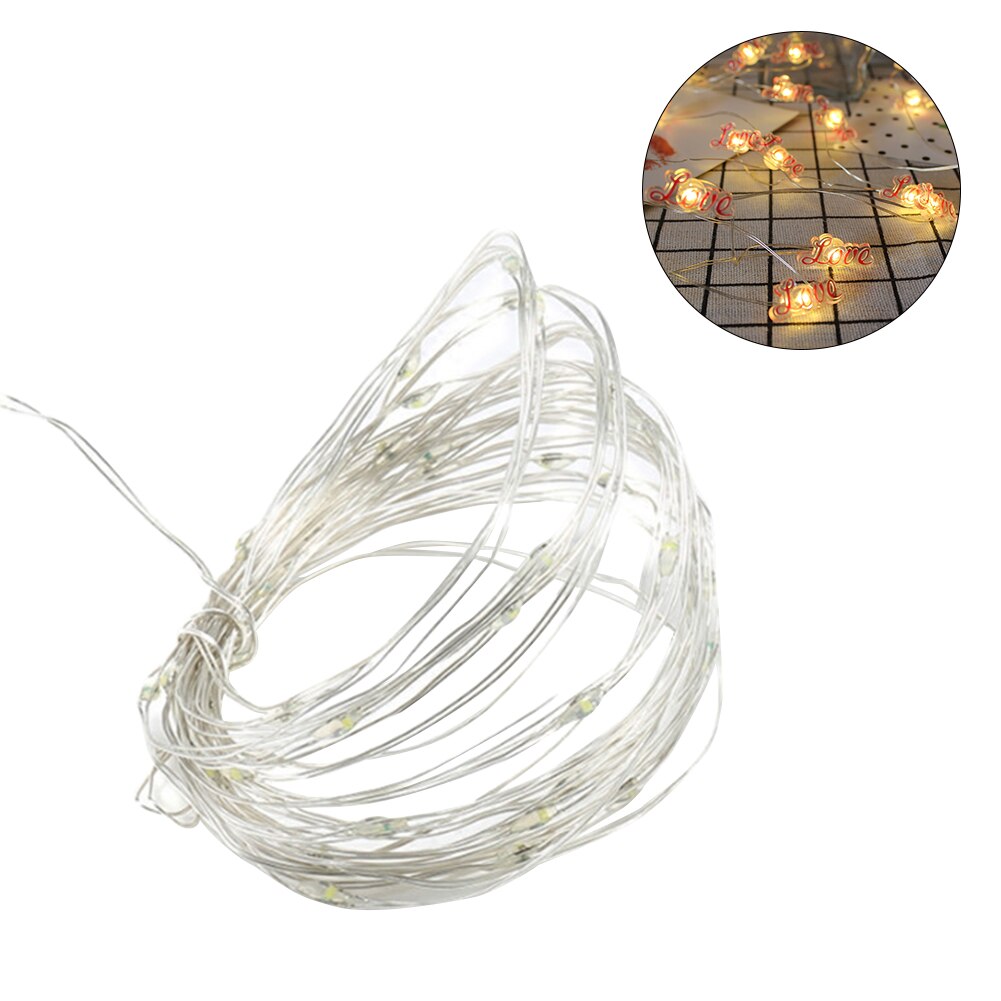 Rode Koperdraad Lamp String Led Meisje Kamer Decoratieve Verlichting Slaapkamer Decoratieve Verlichting String Opknoping Lichten Kleine Gekleurde Lichten: 8a