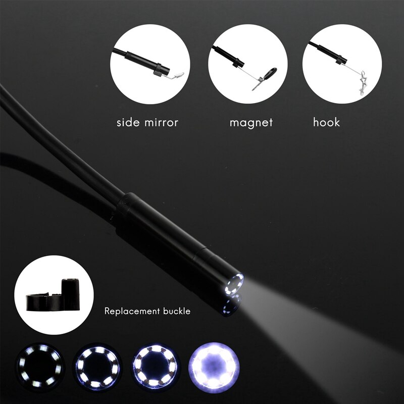 Industrial Pipeline Fuel Tank Waterway Auto Repair Inspection 8Mm Endoscope Camera Pipeline Inspection