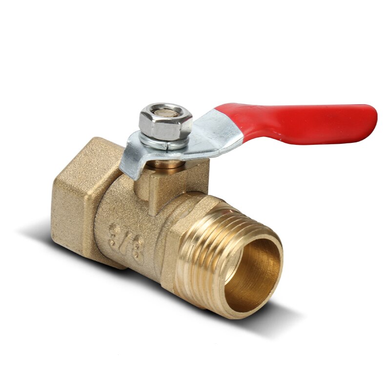 Pneumatic 1/8" 1/4'' 3/8'' 1/2' BSP Female/Male Thread Mini Ball Valve Brass Connector Joint Copper Pipe Fitting Coupler Adapter
