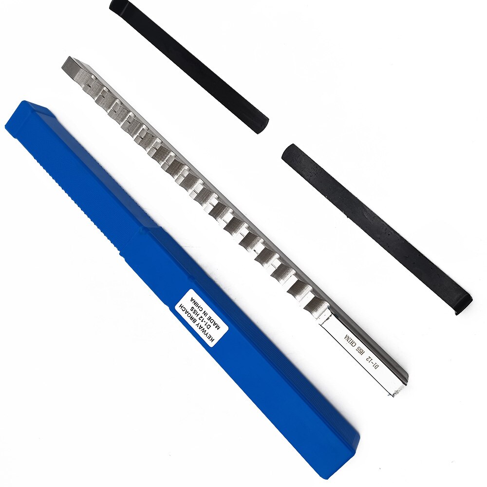 12mm D Push Type Keyway Broach Cutter &amp; Shim HSS High Speed Steel CNC Cutting Tool knife with Shims