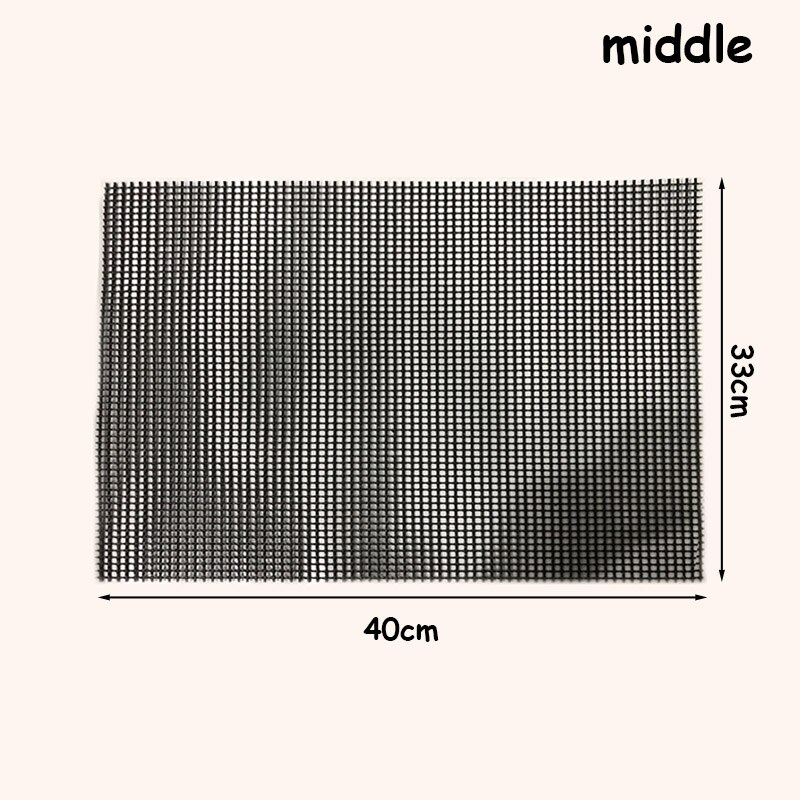 Barbecue Grill Wire PTFE Coated Fiberglass Mesh Mat Non-stick Cooking Kitchen Tools Outdoor Campfire Cooking Net Lightweight 1pc: Middle