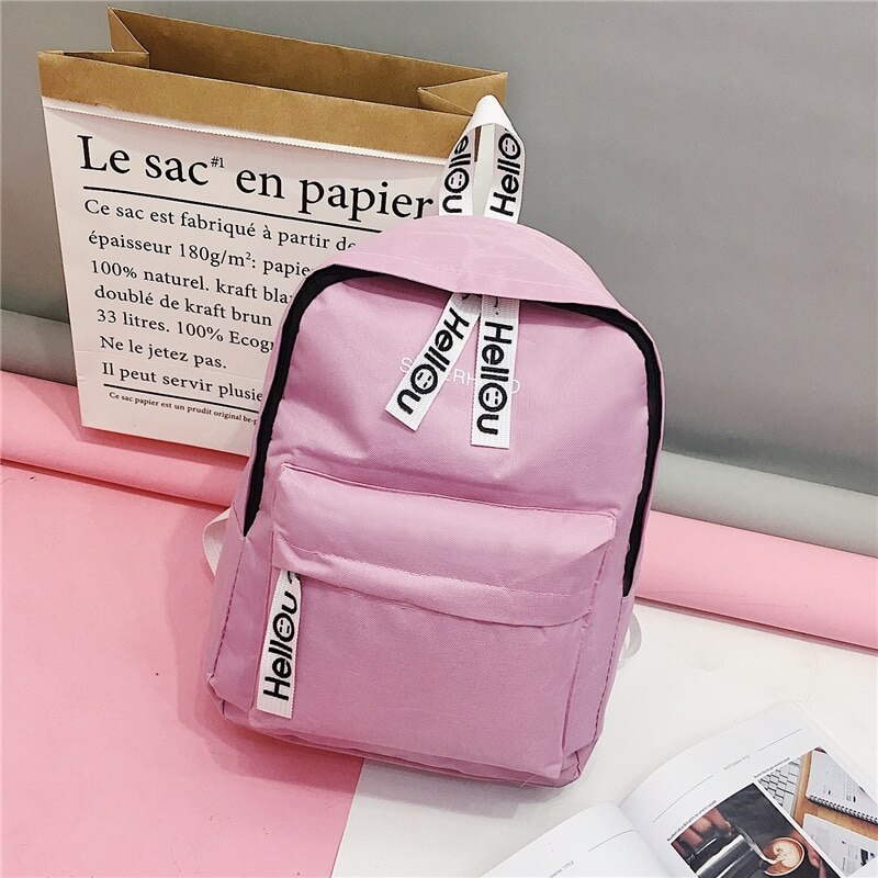 Women Shoulder Bag Women Canvas Backpack School Bags For Girls Rucksack Solid Backpacks Bags Travel: 8