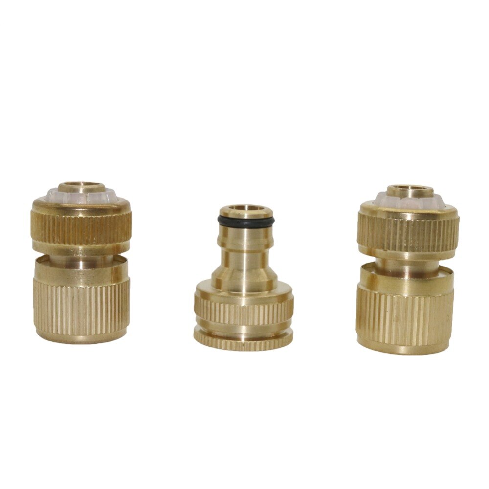 Brass Quick Connector kit Faucets Standard Connector Garden Irrigation water Pipe Joint Yard Tap Adapter 1 Set