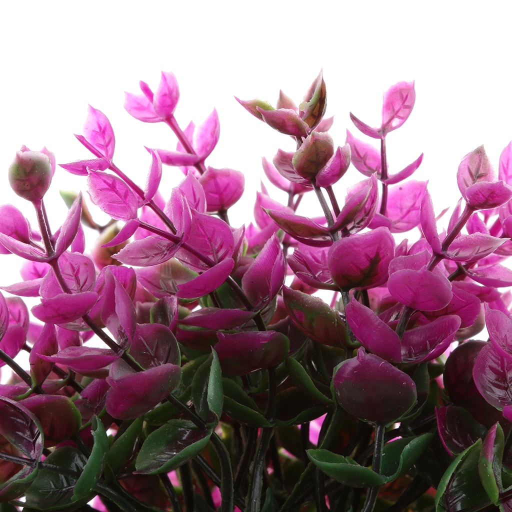 19cm Artificial Eucalyptus Ball Outdoor Topiary Plant Bush Patio Tree Purple