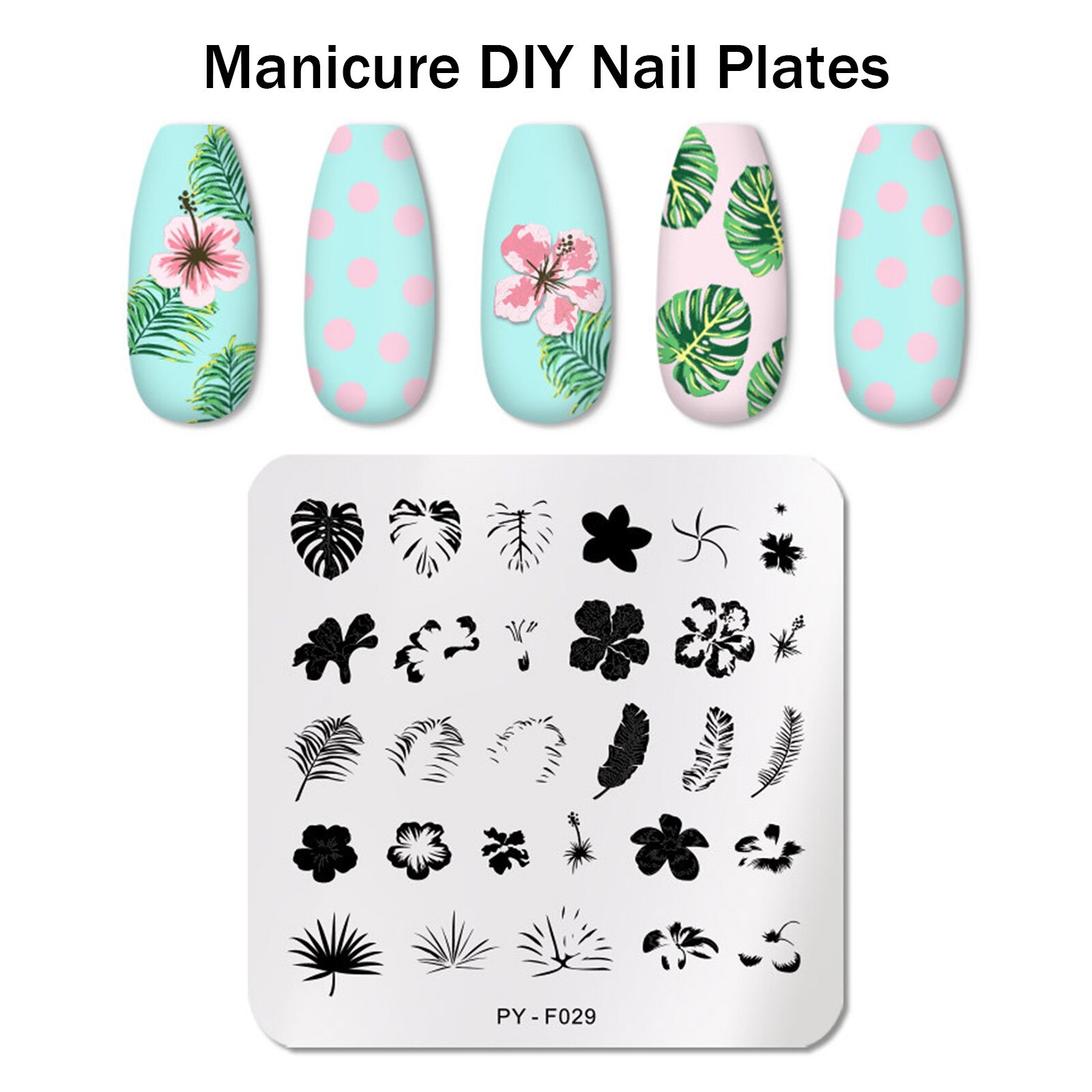 4 teile/los Blume Ebene Nagel Stanzen Platten Marmor Bild Stempel Vorlagen Geometrische Druck Schablone Werkzeuge Nagel Kunst Dekoration