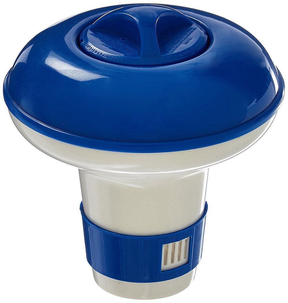5 tum deluxe stor blå och vit flytande pool klor dispenser renare l *5