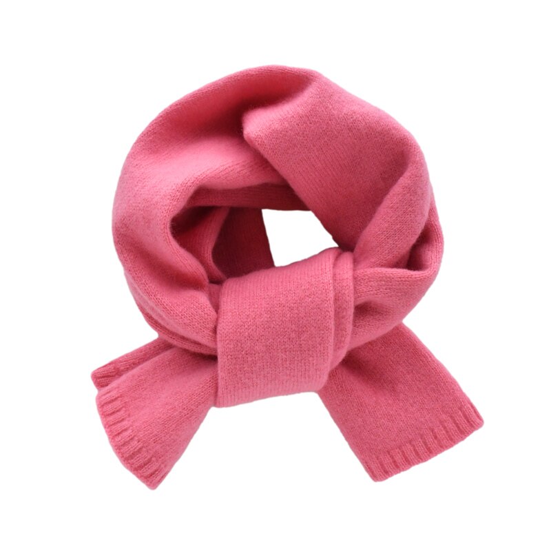 Roze Wol Sjaal Kids Luxe Meisjes Kleine Gebreide Nek Sjaals Kind Warme Herfst Winter Sjaals Baby: Pink / Adults 152CM