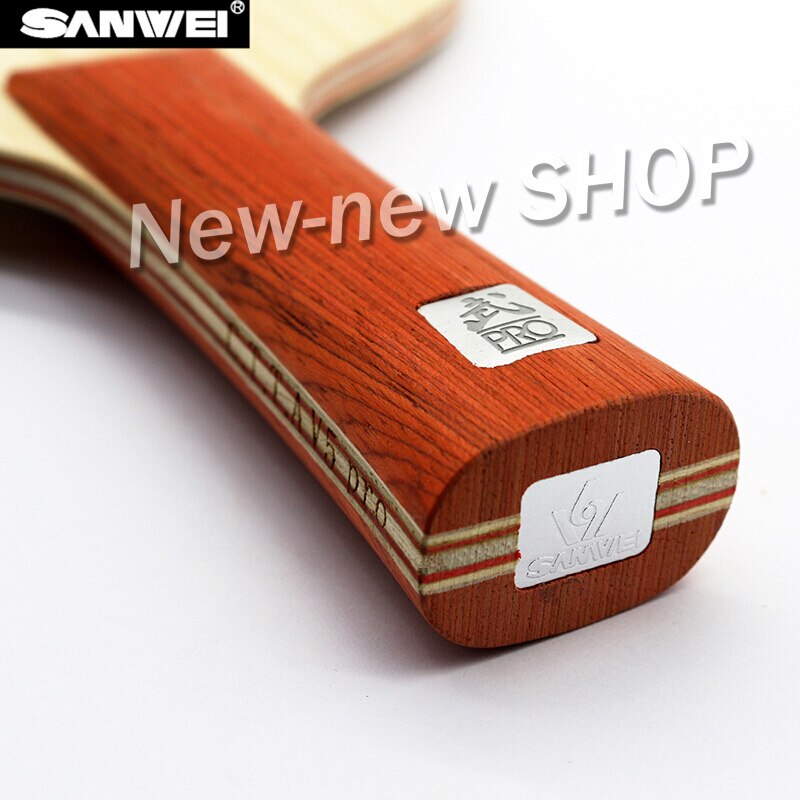 SANWEI-Pala de tenis de mesa V5 PRO, , 7 Madera contrachapada, quicky attack, bucle de apagado, pala de ping pong