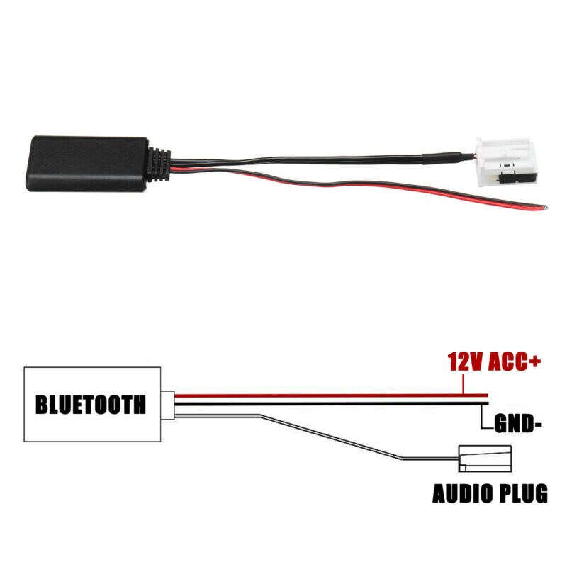 Aux Kabel Bluetooth Adapter 12V Auto 12 Pin Voor Bmw E60 2004 Module Radio