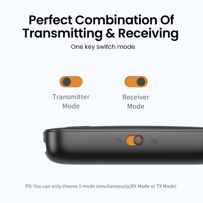 Ugreen 2-In-1 Bluetooth Adapter Zender Ontvanger Bluetooth Aux 5.0 Draadloze 3.5Mm Adapter Stereo Voor Oortelefoon tv Auto Audio