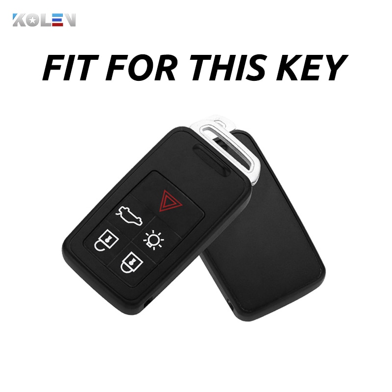 Myk tpu bilfjernkontrollnøkkelveske fulldekselholder skall til volvo  s60l v40 v60 xc60 xc90 s60 s80l t3 t4 t5 smart nøkkelbeskytterveske