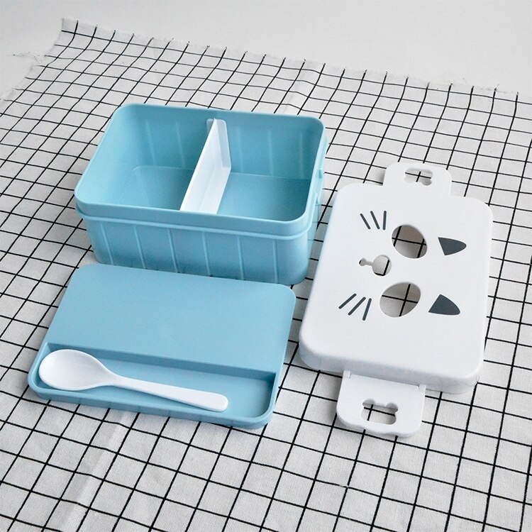 Plastic Cartoon Children's Lunch Box Student Sealed Lunch Box Microwave Oven Bento Lunch Box