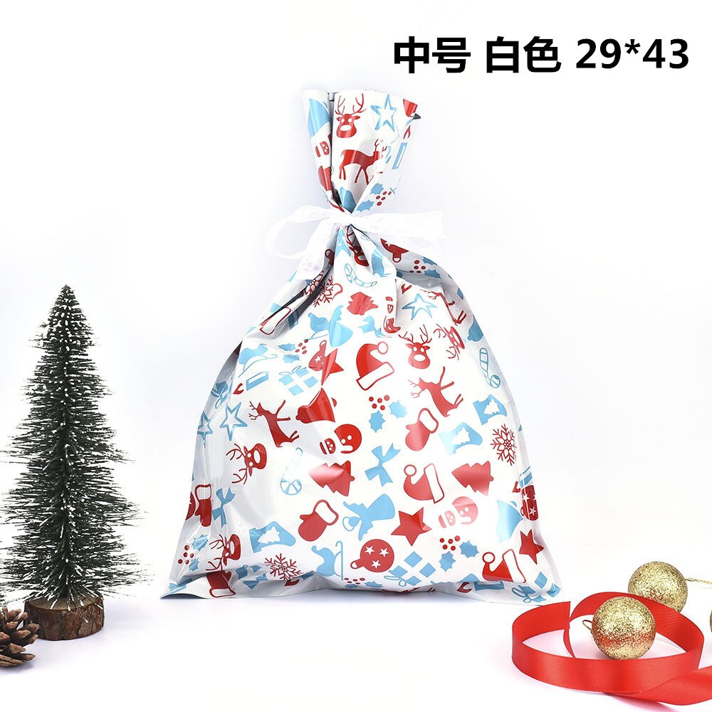 Christmas Sacks Drawstring Wrap Party Bag Storage Foil Bags Christmas Candy Bag: Q916