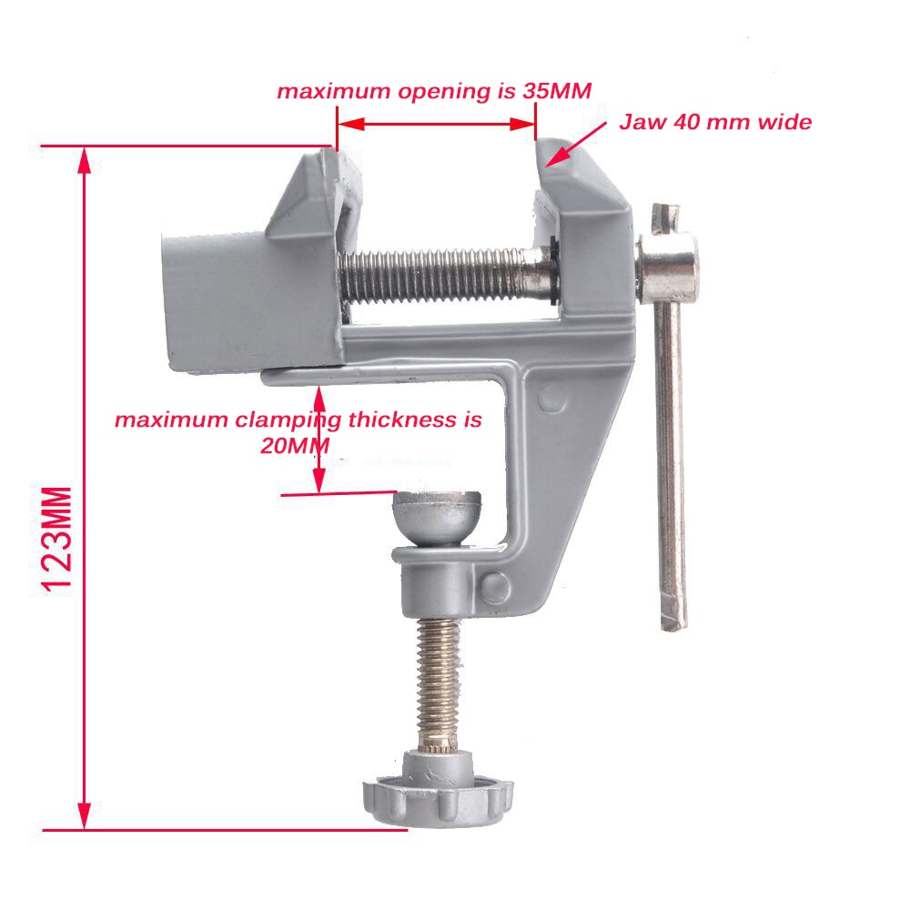 30MM Aluminium Alloy Table Bench Clamp Vise Mini Bench Vise Table Screw Vise For DIY Craft Mold Fixed Repair Tool