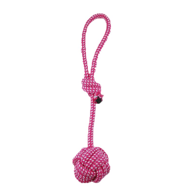 Juguetes para mascotas y perros, pelota de algodón resistente a las mordeduras, palo de cuerda con nudo, juguete interactivo para cachorros, juguetes para masticar dientes, limpieza para perros y gatos: Rope Ball