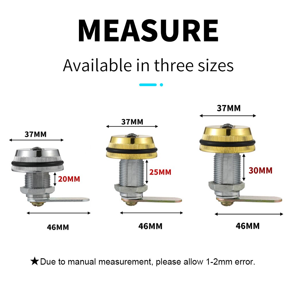 WHDT 3 digit security combination mailbox password coded lock zinc alloy cam lock locker for cabinet drawer storage unit