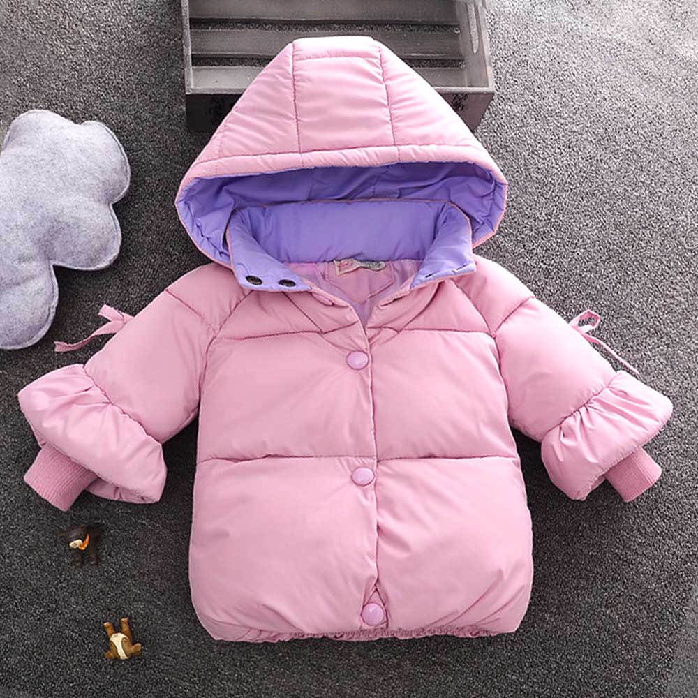 autumn winter children's clothing children's cotton padded jacket boy and girls jacket 2 3 4 5T years old clothing: Pink / 2T