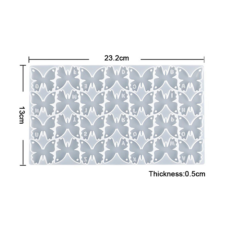 Voor Plezier Epoxyhars Siliconen Mal Forsleutelhanger Hanger Vlinder Ketting En Oorbellen Diy Ambachten Sieraden Ornamenten Maken Ambachten: Dark Gray