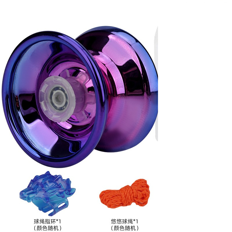 Aluminum Alloy Yoyo Ball for Beginners Adults Kids Competitive Trick Yoyo with Bearing String Accessories Toy: Blue