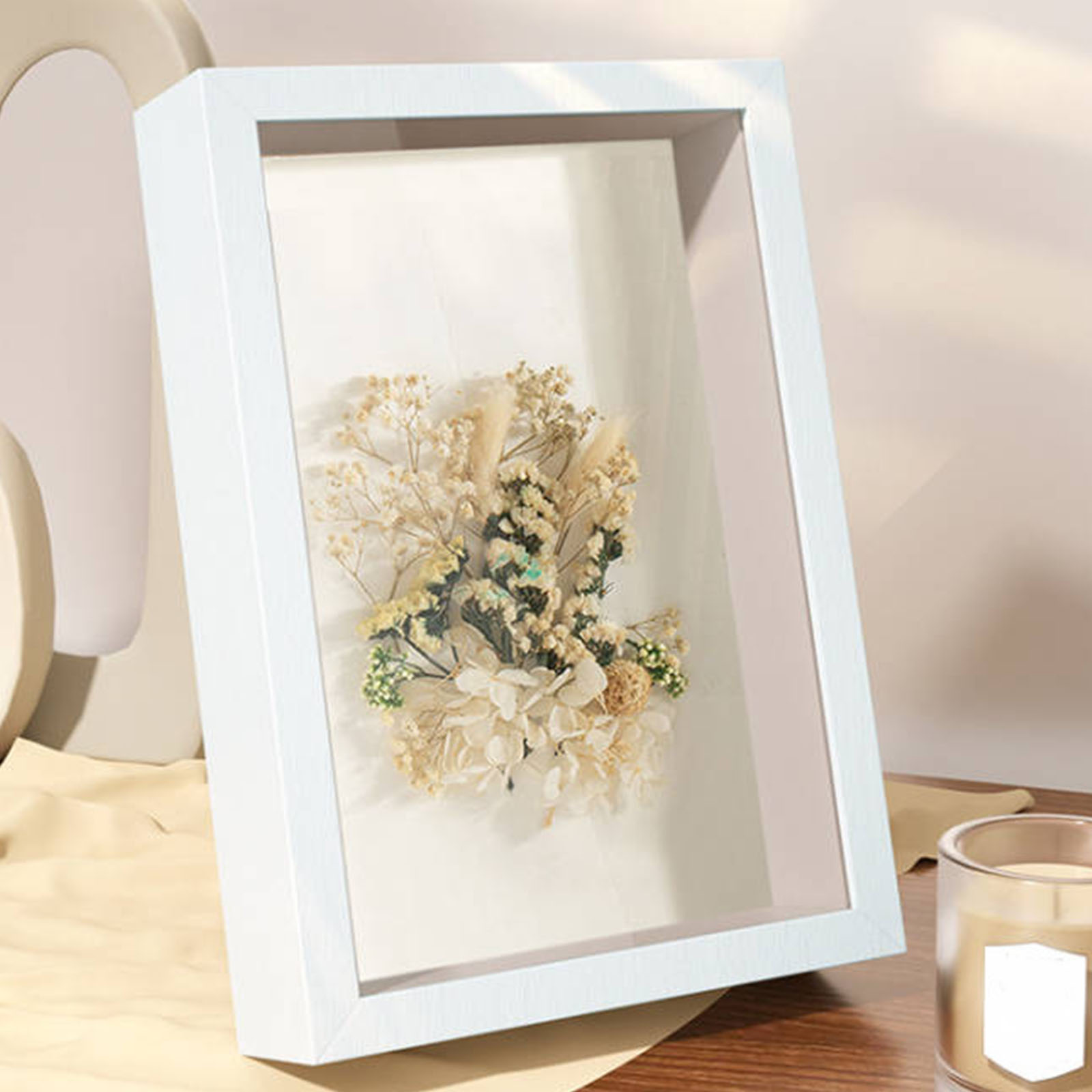 3D Foto rahmen Holz DIY Schatten Kasten Rahmen getrocknete Blume Vitrine für Blumen Eintrittskarten Dekor Bilderrahmen tief füllbare Rahmen