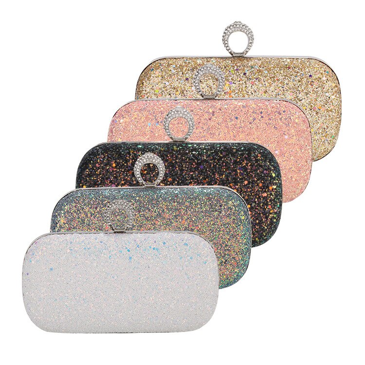 Bolsa feminina estilo europeu fosco lantejoulas evneing bolsa feminina corrente fashion bolsa carteiro bolsa feminina ouro rosa bolsa de celular