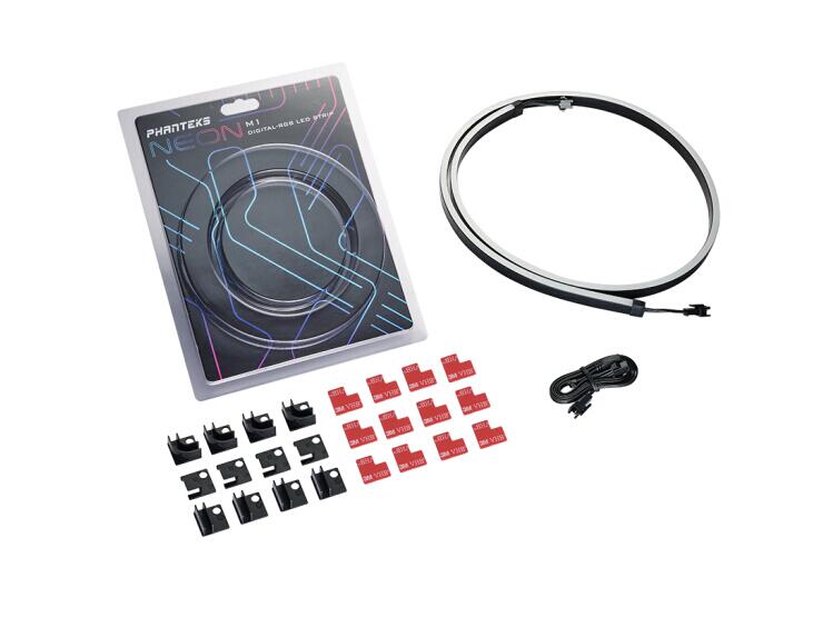 PHANTEKS M1 M5 Light strip ARGB Neon computer case decoration led strip 5V 3PIN light header AURA 550mm 1000mm: PHANTEKS M1 1m
