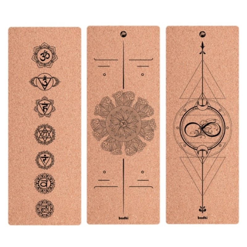 Tpe verbreedt yogamat 183cm*68cm kurk yogamat comfortabele antislip pilatesmat draagbare buiten oefenmat 5mm dik