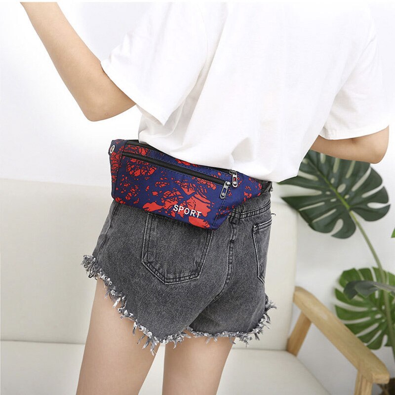 Nylon Heuptasje Taille Banaan Tas Met Oortelefoon Gat Reizen Hip Bum Waistbags Mannen Vrouwen Riem Zak Wandelen Pouch pocket