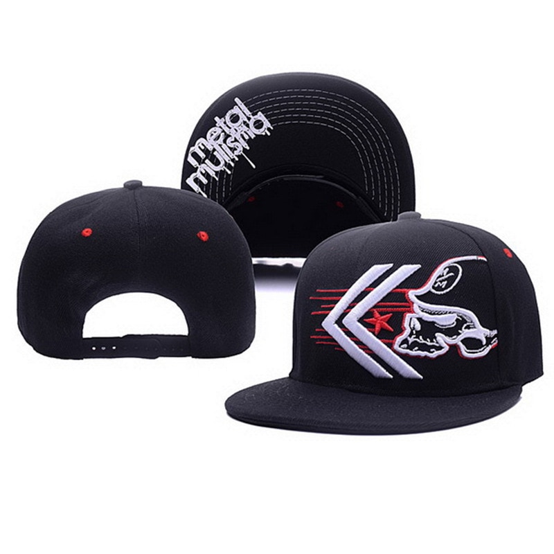 Unisex brevbroderi baseballkeps kvinnor utomhussporter sol platt hatt män metall mulisha hip cosplay