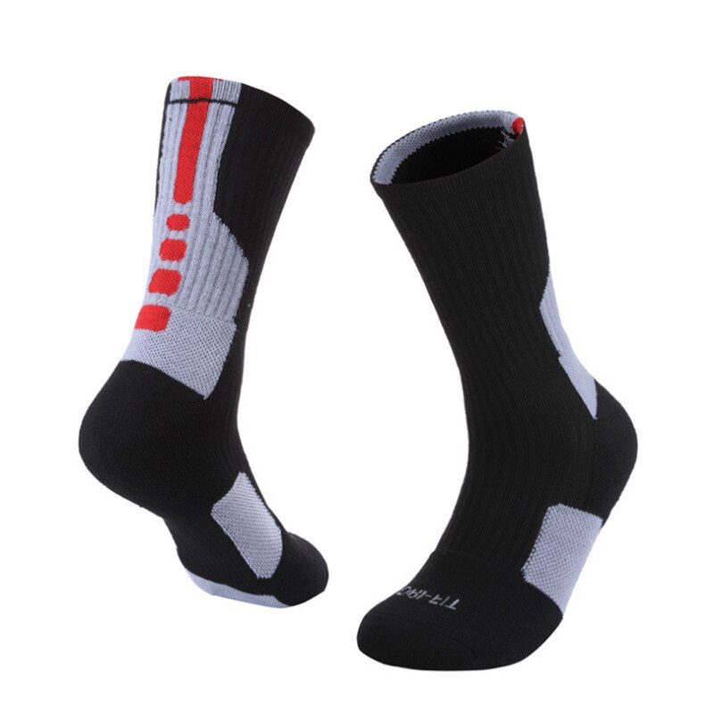 Ushine Basketbal Sokken Kussen Basketbal Sokken Athlethic Crew Sokken Voor Jeugd Meisjes Mannen Vrouwen: MJblack