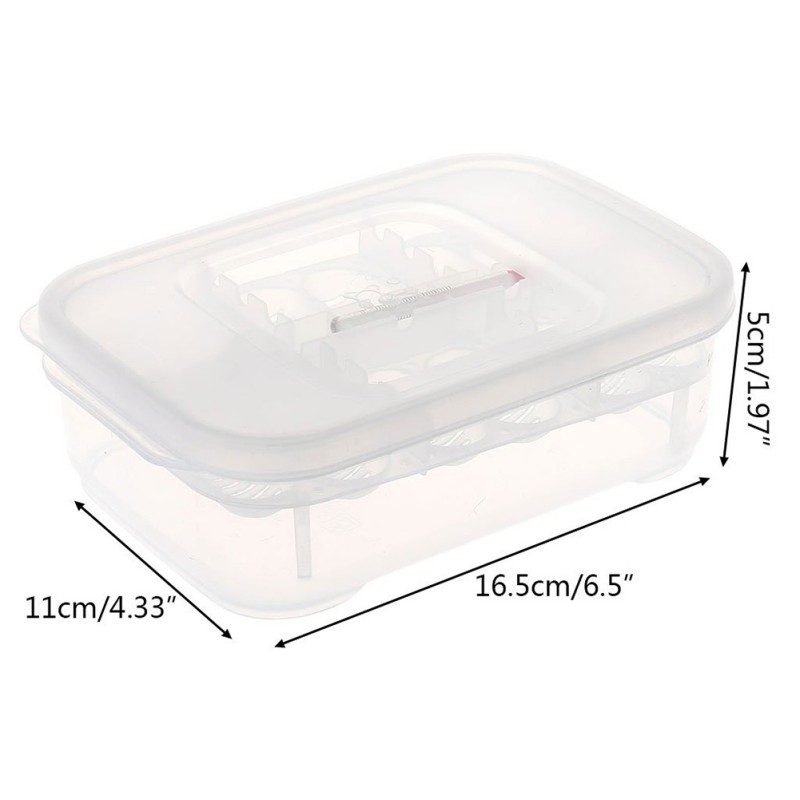 Reptile Eggs Incubator Portable Reptile Incubation Box Brooder Hatching Container 14 Eggs Holes with Thermometer