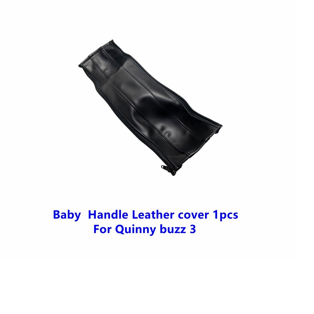 Ensemble complet de housses de poignée en cuir pour poussette Quinny Buzz 3, housse de protection pour accoudoir, accessoires: baby BLACK