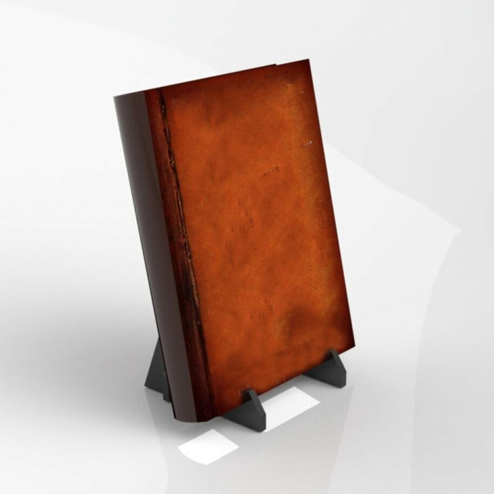 Akryl bog display stativ fotoramme brochure kunstværk holder organizer holder holdbar åben bred anvendelse l formet