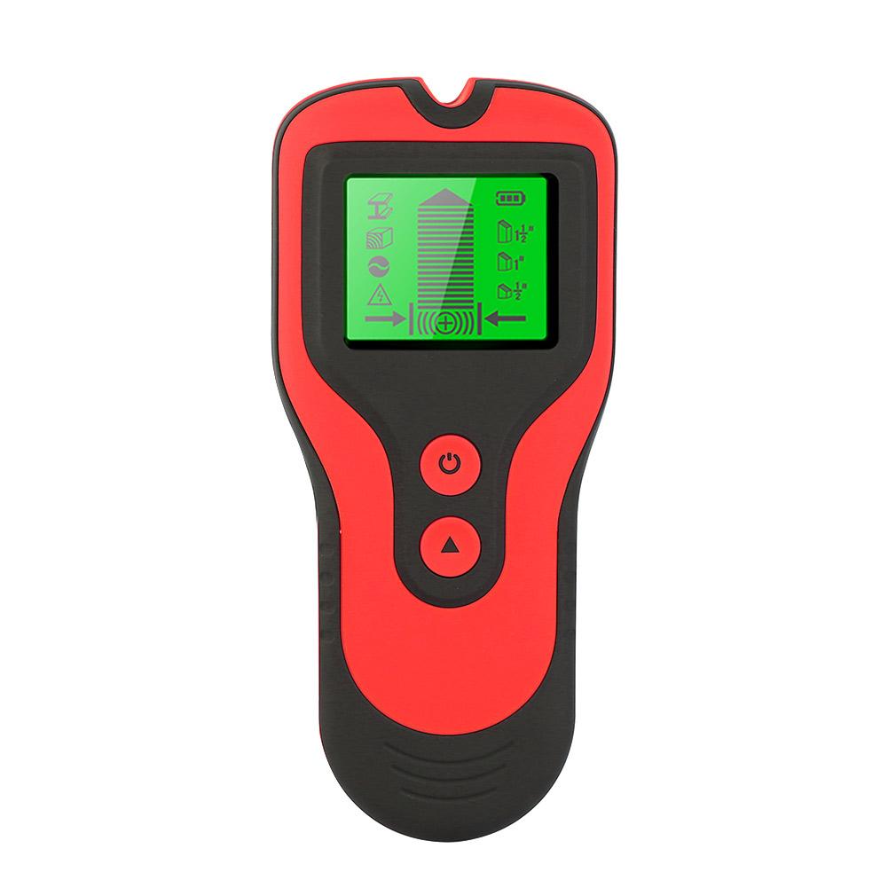3 in 1 Metal Detector AC Voltage Live Cable Wire Wood Pipe Finder Stud Locator Wall Scanner Detector with Audio Alarm: Red
