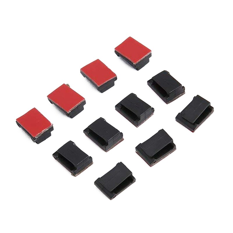 100 pcs Adhesive Cable Clips Wire Clamps Car Cable Organizer Cord Tie Holder: Default Title