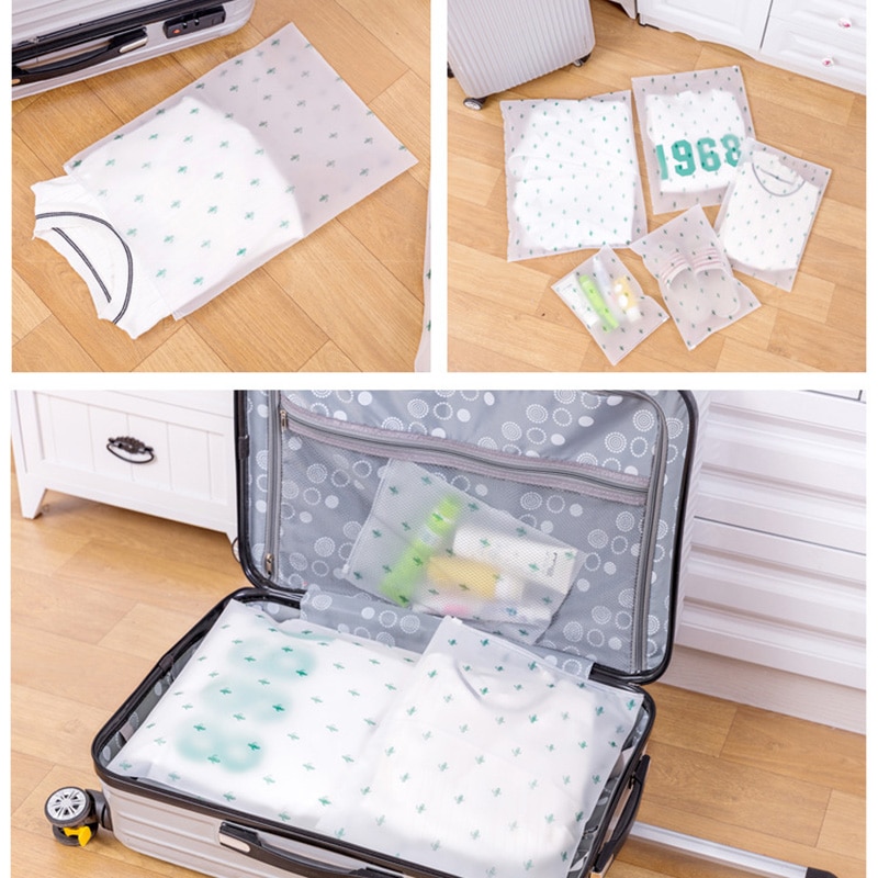 Travel Accessories Cactus Organizers PVC Luggage Clothes Classified Organizers Bags Packing Shoes Cosmetic Towel Pouch Case