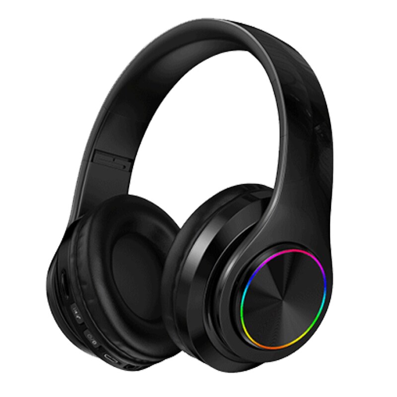 LISM Wireless Headphones - Bluetooth 5.1 - Deep Bass Stereo - TF Card Support - HIFI Sound: Pure Black