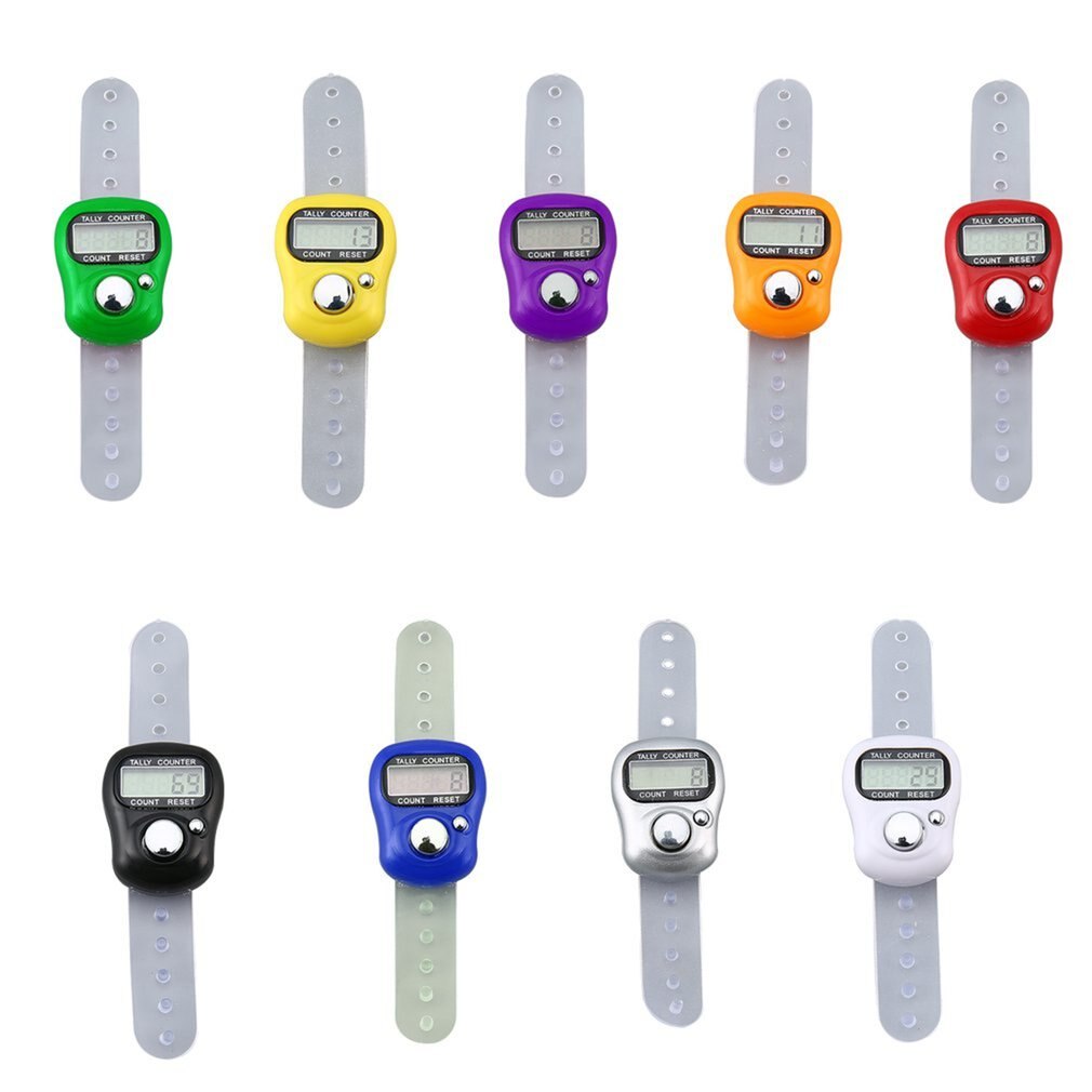 1pc Stitch Marker Row Counter LCD Electronic Digit Finger Ring Digital Tally Counter Clicker Timer: Default Title