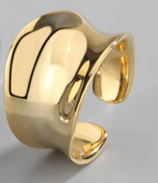 Boêmio vintage grande brilhante cadeias anéis para mulher homem aberto retro antigo anéis de casamento jóias: gold