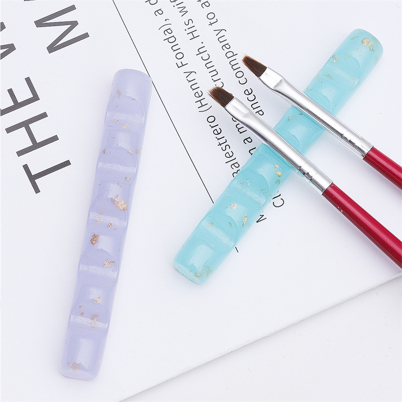 5-raster nagelborstelhouder standaard salon pennenrek accessoire borstels voor manicure gereedschap acryl nail art borstelhouder drager opslag