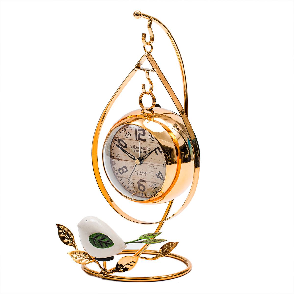 Luxury Nordic Silent Table Clock Gold Metal Americ... – Vicedeal