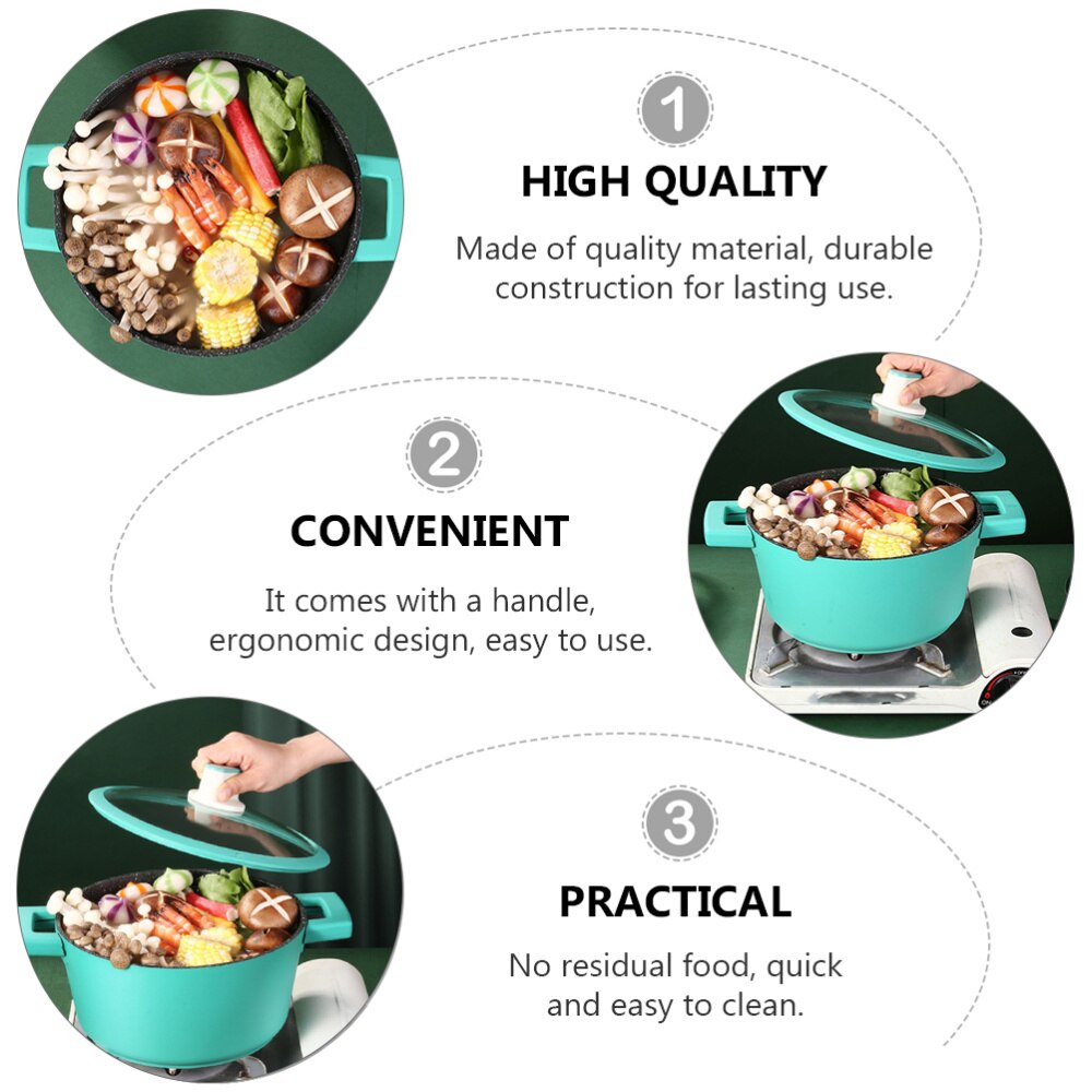 1pc Maifan Stone Pot Multi-function Cooking Pot Double Handle Soup Pot