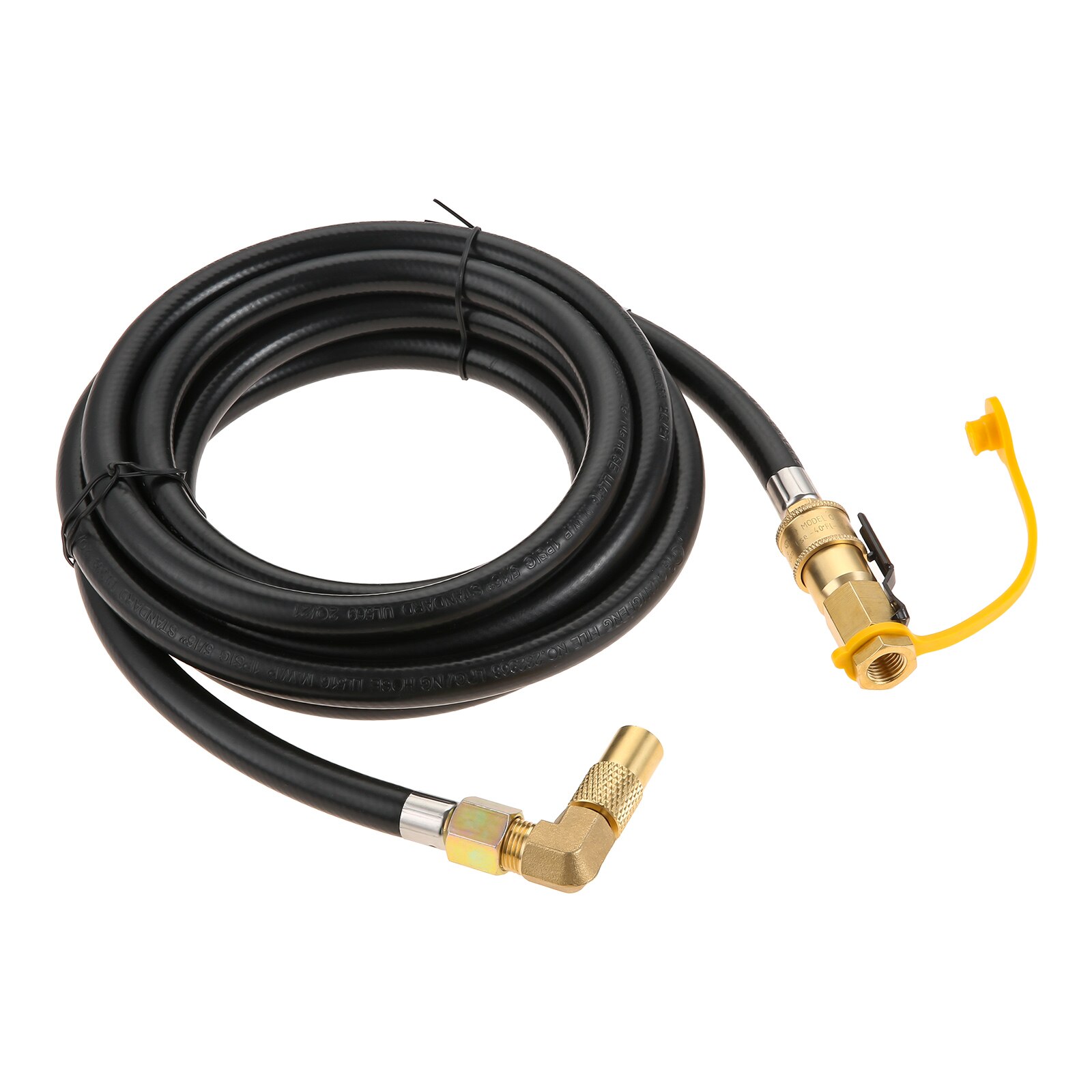 12FT Propane Gas Extension Line with 1/4&quot; Quick Disconnect Fitting Propane Extension Hose Connect Outdoor RV Trailer for Grill